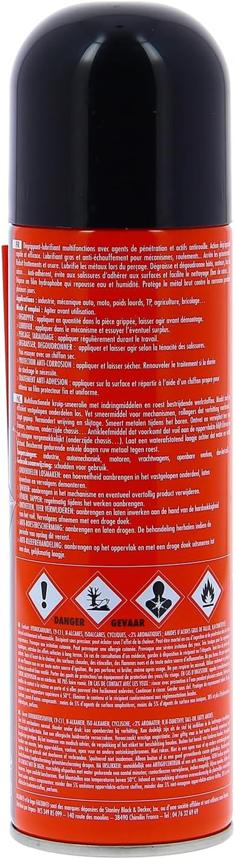 - Degrippant-Lubrifiant, Agent Pénétrant Et Antirouille, Aerosol 300 Ml