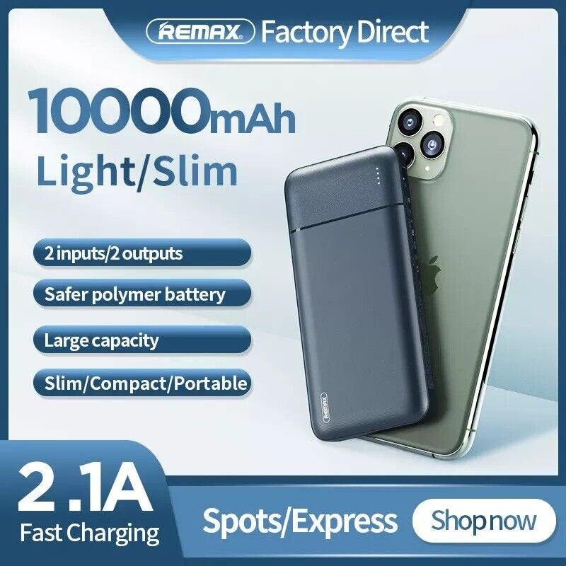 REMAX Lango Series 10000Mah 20000Mah 30000Mah 2USB Power Bank Batterie Externe