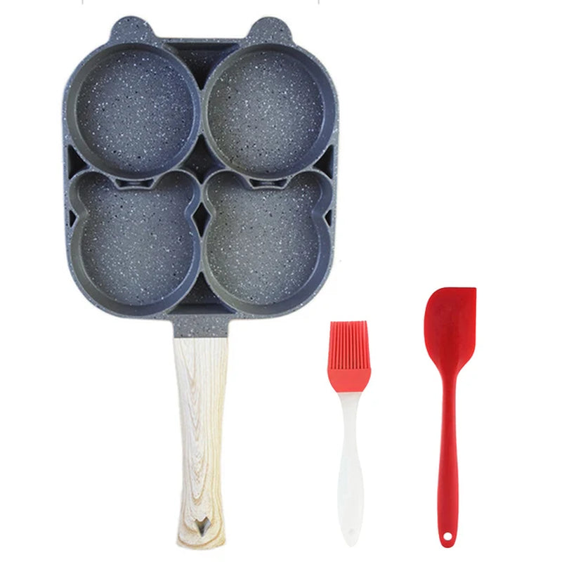 Egg Frying Pan Steaks Pan Food-Grade Aluminum Alloy with Non-Stick Coating Egg Cooker Pan for Making Breakfast