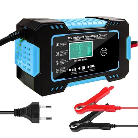 Chargeur Batterie Voiture Hiver Intelligent LCD Charge Rapide Auto Moto 12V 6A