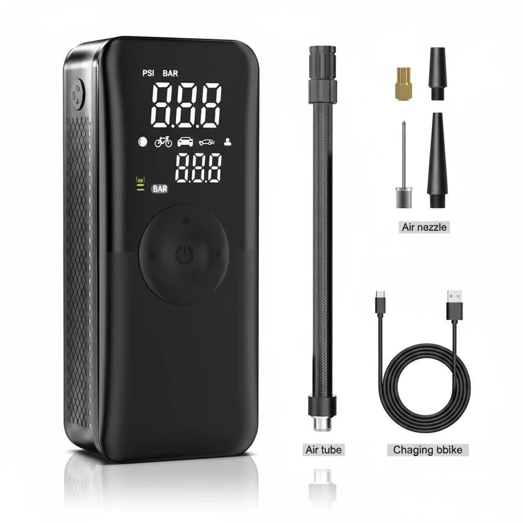 Pompe à pneu de voiture CARSUN, Compresseur , Gonfleur d'air portable avec lampe Led